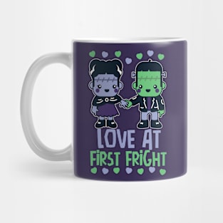 Love at First Fright Cute Frankenstein Monster and His Bride // Cute Halloween Classic Monster Mug